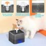 Cat Water Fountain, 2L Automatic Electric Flower Style Dispenser with LED Water Level Window and Replaceable Filter Image 3