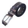 Women Brown Leather Belt Vintage Stitch Detail Genuine Leather Belt for Jeans Casual & Western Style Image 5