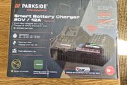 Parkside Performance 12A X20V Smart Bluetooth Super Fast Battery Charger. 12AH 8AH 4AH X20V Smart Bluetooth Batteries. 2.5AH 5AH X12V Next Gen Performance Batteries 6.0A X12V Next Gen Performance Fast Charger.