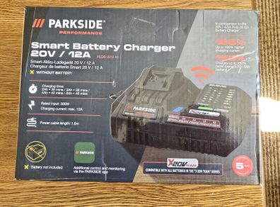 Parkside Performance 12A X20V Smart Bluetooth Super Fast Battery Charger. 12AH 8AH 4AH X20V Smart Bluetooth Batteries. 2.5AH 5AH X12V Next Gen Performance Batteries 6.0A X12V Next Gen Performance Fast Charger.