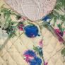Vintage 50s 60s Yellow floral quilted housecoat Image 4