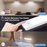 Under Cabinet Kitchen Lights Cupboard - LED Motion Sensor 3-Color Rechargeable Strip Light for Wardrobe Indoor USB Wireless Battery Powered Lighting Shelf Counter Closet with Magnetic Stick 2 Pack [Energy Class G] Image 3