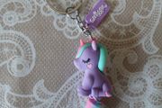 Toy keyring unicorn purple horse smiggle
