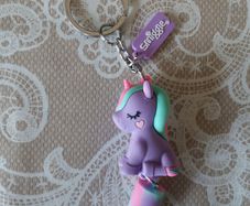 Toy keyring unicorn purple horse smiggle