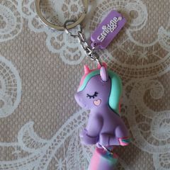 Toy keyring unicorn purple horse smiggle