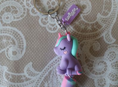 Toy keyring unicorn purple horse smiggle