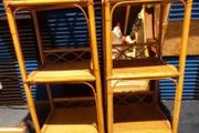 Vintage Bamboo Bedside Tables 1970s
