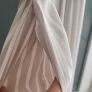 Gila Grunert Vintage Grey & White Vertical Striped Midi Dress with Pockets Sz 12-14 Image 8