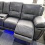 Sara Leather Electric Recliner Corner Sofa Grey Image 4