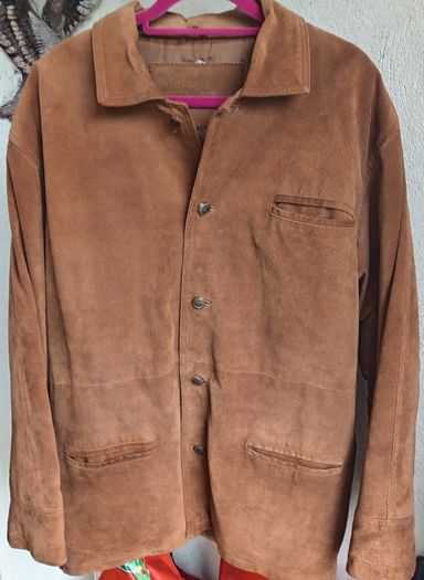 Union River Vintage Mens Tan Leather Suede Jacket