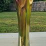 Fenton  Iridescent Green Glass  Vase Image 3
