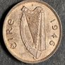 Beautiful Ireland 1946 Farthing 1/4 d coin Image 4