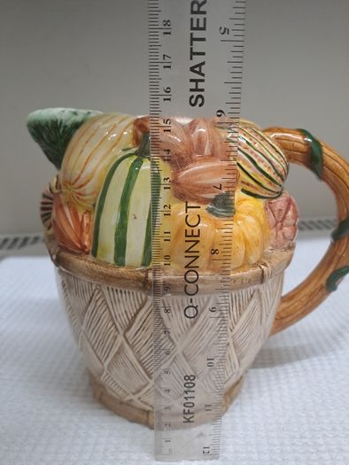 Decorative Ceramic Jug Harvest Vegetable Design