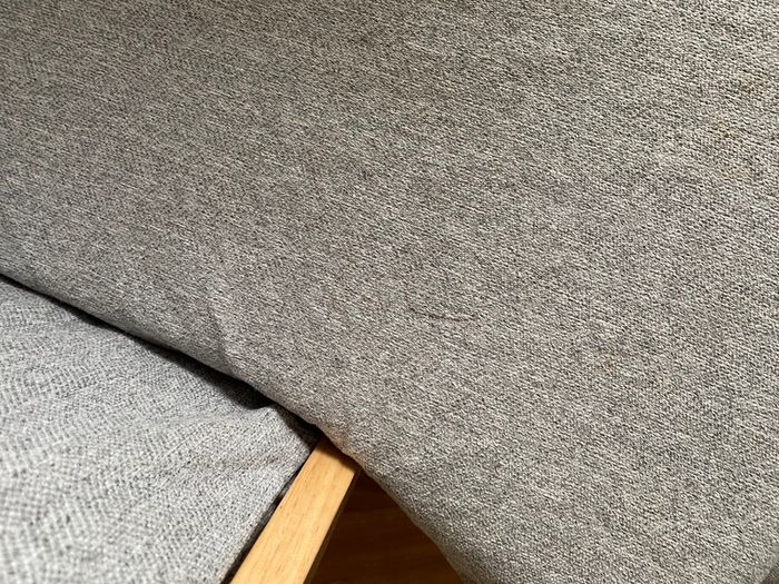 Babylo Brompton Glider & Footstool Grey suedette/Natural wood