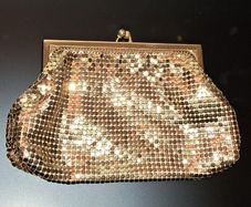Vintage Whiting & Davis Gold Mesh Evening Purse