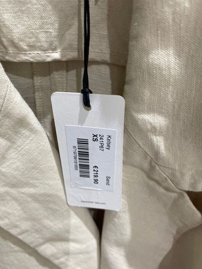Womens Danish designer knit-ted cream linen and cotton mix slightly oversized jacket/blazer BRAND NEW