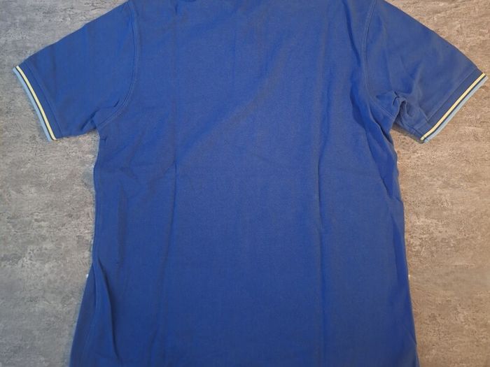 Fred Perry Men's M Twin Tipped Polo Royal Blue Yellow Stripe