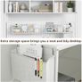 L Shaped Desk, 58 Computer desk with Storage Shelves, Reversible Gaming Desk with Power Outlet, Corner Desks for Home Office, Study, White Image 6