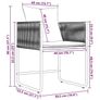 Chair with Cushion 4 pcs Black and Anthracite PE Rattan Image 5