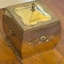 Antique Brass on Copper Fireside Log Bin / Coal Box Image 2