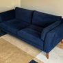 Ez Living Kendal Navy Blue 3 Seater Sofa Couch Image 2