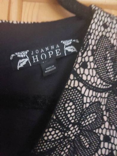 Joanna Hope black and ivory lace peplum dress (free post)