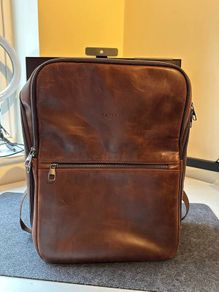 Leather Laptop Backpack 15.6 Inch (High-quality leather)