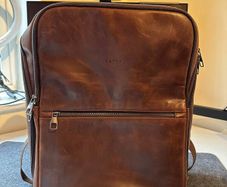 Leather Laptop Backpack 15.6 Inch (High-quality leather)