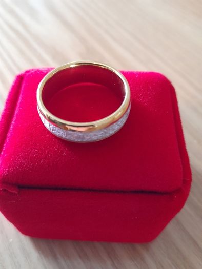 Tungsten carbride ring 14k gold plated size 10.5