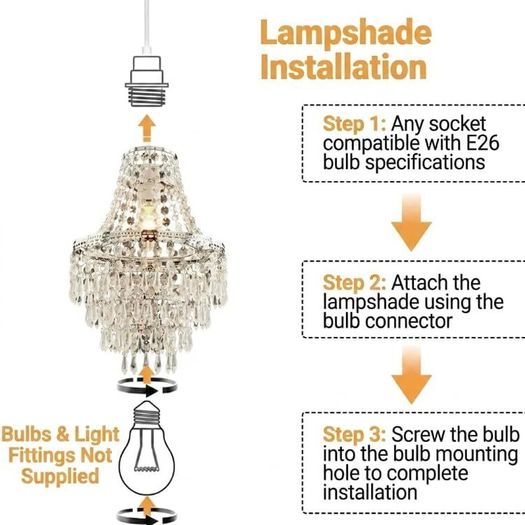 5 Tier Teardrop Crystal Beaded Chandelier Lamp Shade Pendant Light