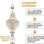 5 Tier Teardrop Crystal Beaded Chandelier Lamp Shade Pendant Light Image 5