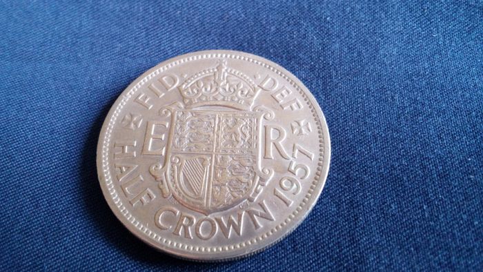 English Half Crown 1957.