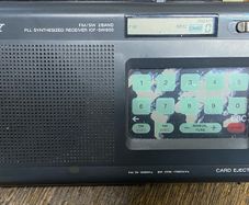 Sony ICF-SW800 Black FM/SW Receiver with  a Radio Card  Collectable .for parts repair
