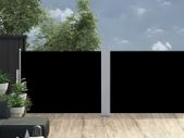 Retractable Side Awning Black 100x1000 cm