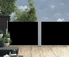 Retractable Side Awning Black 100x1000 cm