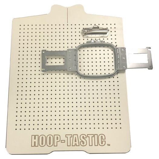 The Hooptastic Hooper 2 in 1 - hooping device for the embroidery industry.