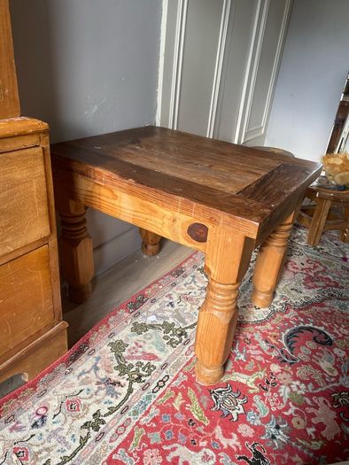 rustic side table