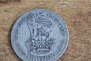 Great Britain UK 1928, One Shilling, George V, Silver Coin - free standard postage