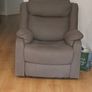 3 seater recliner curved sofa and armchair Image 2
