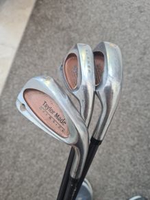 Taylormade BURNER OVERSIZE golf clubs 5 7 and 9 irons With Bubble shafts