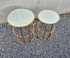 Pair of Modern Round Nesting Side Tables