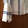 M&S Ladies White & Blue Striped Long Sleeve Blouse Size 14 Image 4