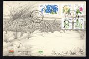2005 Ireland Irish Wild Flowers Sixth Definitive Stamps An Post First Day Cover (FDC) signed by acclaimed botanic artist Susan Sex on the day of issue