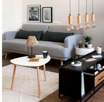 BRAND NEW White wooden side table in white color for any home room 60x60x45cm