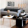 BRAND NEW White wooden side table in white color for any home room 60x60x45cm Image 3