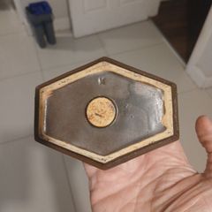 Vintage Kilkenny design workshop (kdw) ,Hexagonal studio pottery dish,Louis Le Brocquy Logo