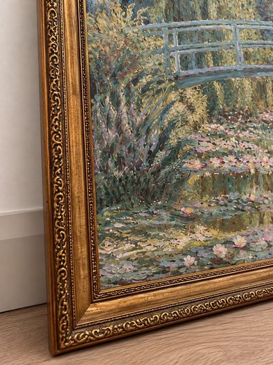 Large Claude Monet bridge wall art landscape