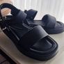Clarks leather sandals black Image 5