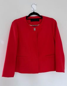 Zara boxy shape red blazer