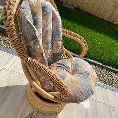 vintage wicker rattan chair